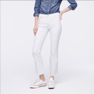 Jcrew Billie Demi Boot Crop Jeans White 30P NWT
